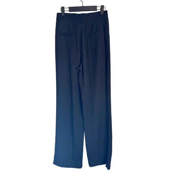 Zara XS Black Wide-Leg Pants Lyocell & Polyester Blend - Picture 2 of 16